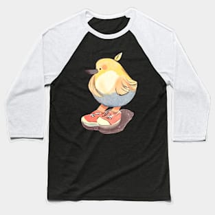 Cute Bird in Shoes Baseball T-Shirt